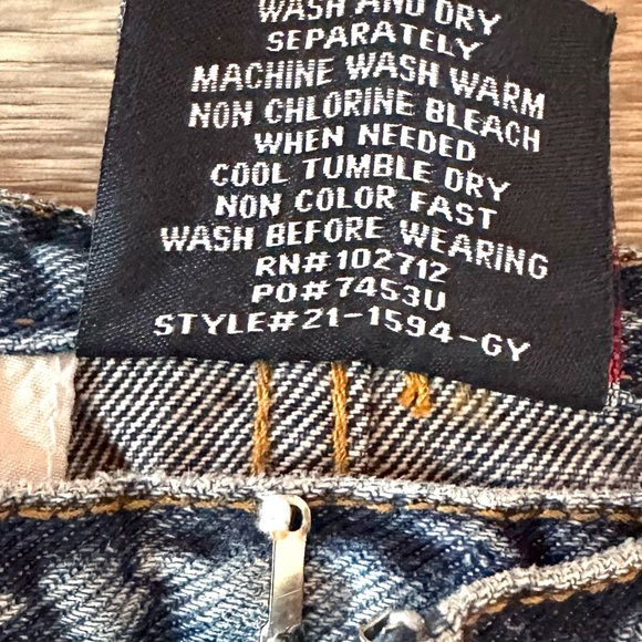 Vintage US POLO ASSN Jean Long Maxi Skirt Womens 7/8 Y2K 90’s Denim Front Slit - Picture 10 of 11